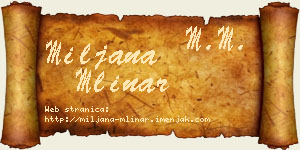 Miljana Mlinar vizit kartica
